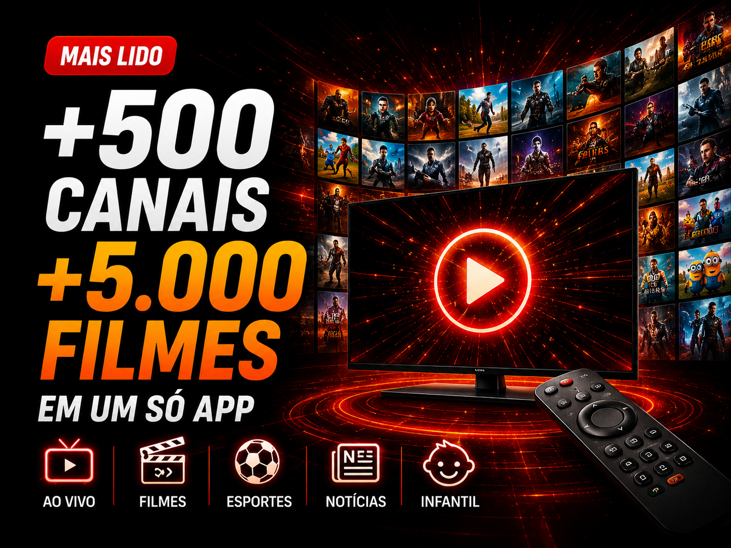 Canais UniTV: +500 canais e +5.000 filmes em um só app